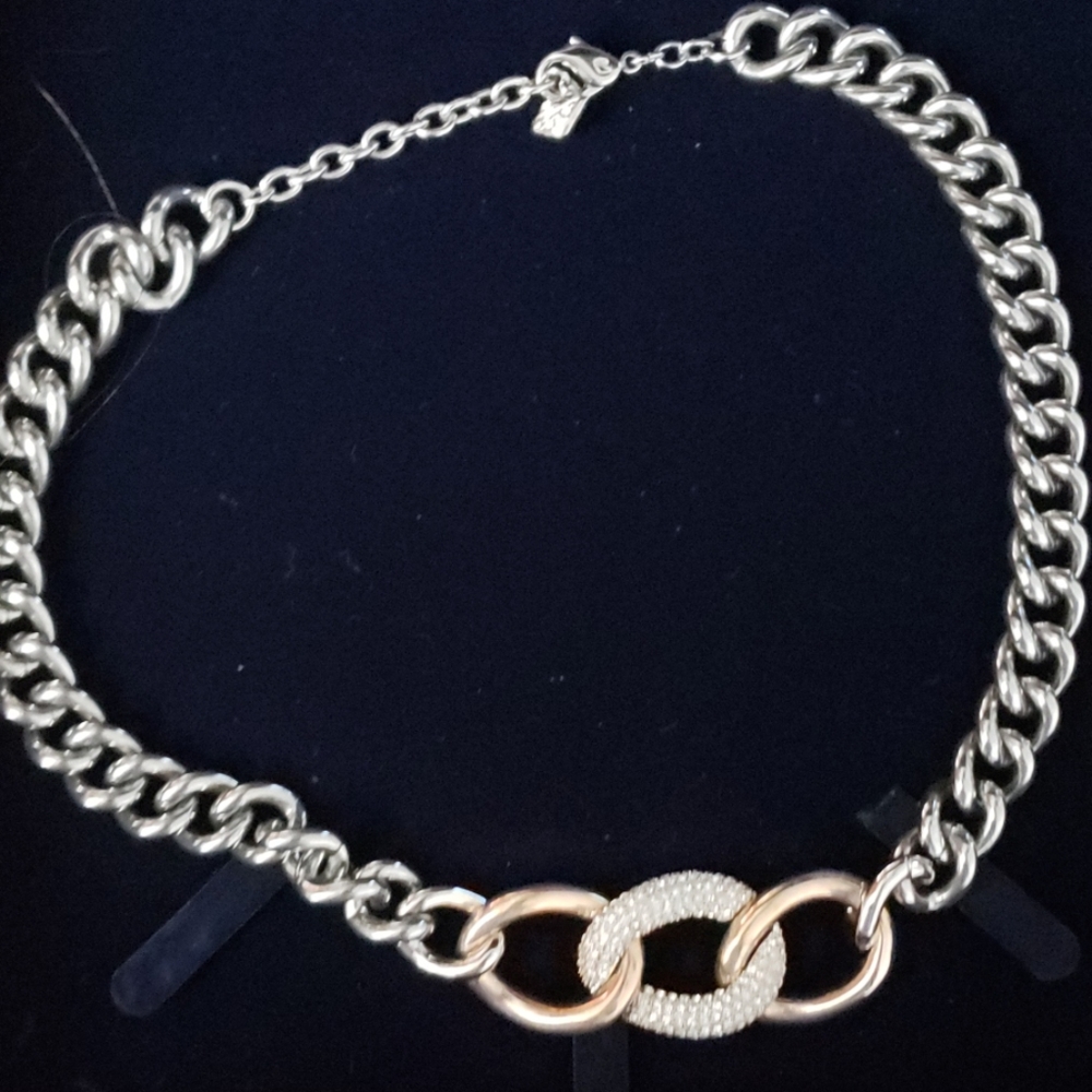 Swarovski Gold and Silver Knot Necklace